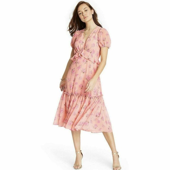 LoveShackFancy x Target FLEUR Dress PINK MELON Floral Size 4 - Picture 3 of 7